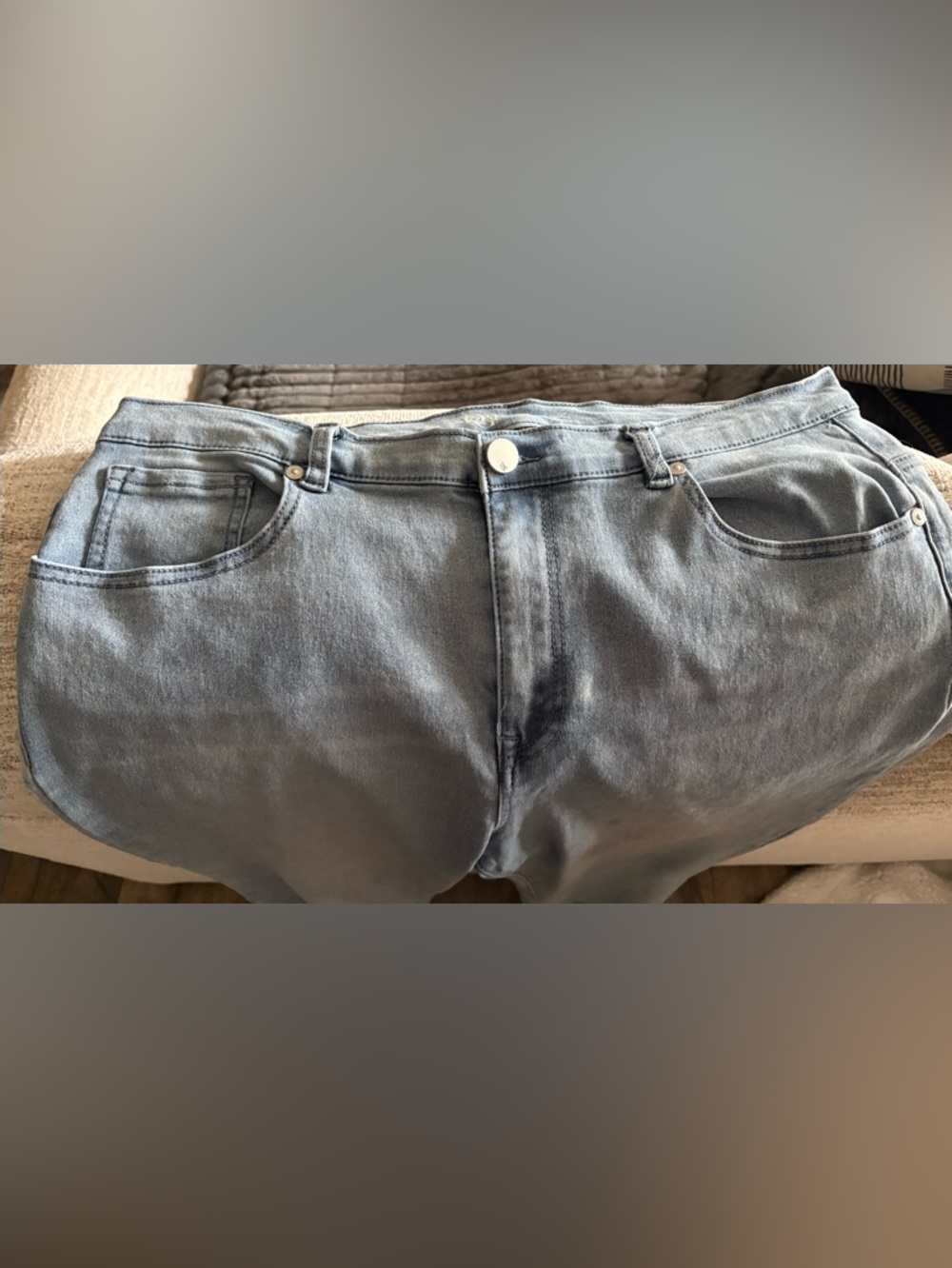 Women’s DG 2 faded Denim Jeans  with embroidery & fringed hem- 16WT - Picture 5 of 6
